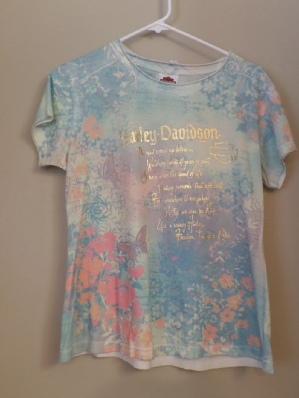 Harley Davison Vintage Y2k Era Women’s Graphic T-Shirt – Size L